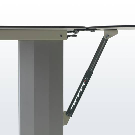 Mesa lateral Nitrocare BST-07 regulável em altura com rodízios e mesa dobrável para centros médicos