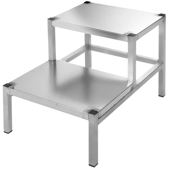 Repousa-pés auxiliar de aço inoxidável com 2 degraus da Masiamed MASIA EM0018