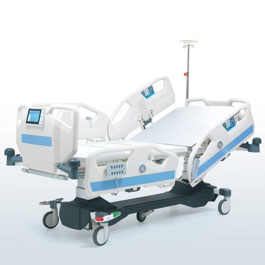 Barella ospedaliera per terapia intensiva quadrimotore Nitrocare HB 8000 D con display digitale e meccanismo di sollevamento