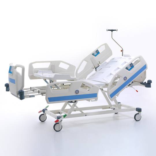 Nitrocare HB 8140 ELC Intensivpflege-Krankenhausbett mit vier Motoren mit Infusionsständer und Winkelmesser