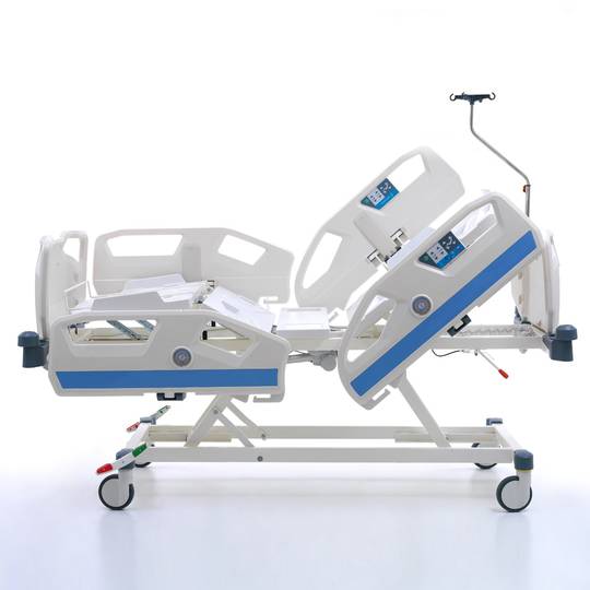 Nitrocare HB 8140 ELC Intensivpflege-Krankenhausbett mit vier Motoren mit Infusionsständer und Winkelmesser