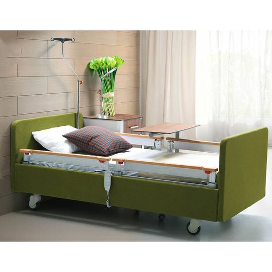 Nitrocare HB 7260 F czterosilnikowe łóżko do opieki domowej z pilotem i metalową powierzchnią do leżenia