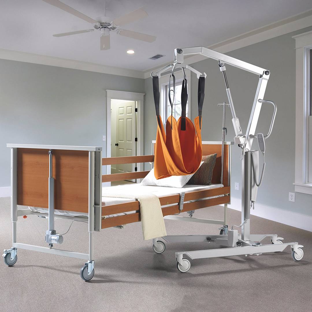 Lit de soins à quatre moteurs Nitrocare HB 7000 W avec télécommande et plan de couchage en métal