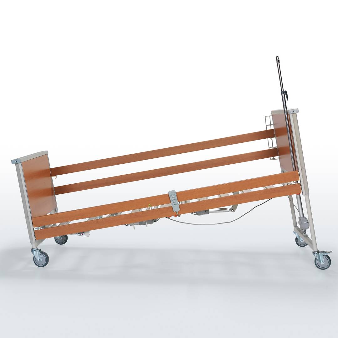 Lit de soins à quatre moteurs Nitrocare HB 7000 W avec télécommande et plan de couchage en métal