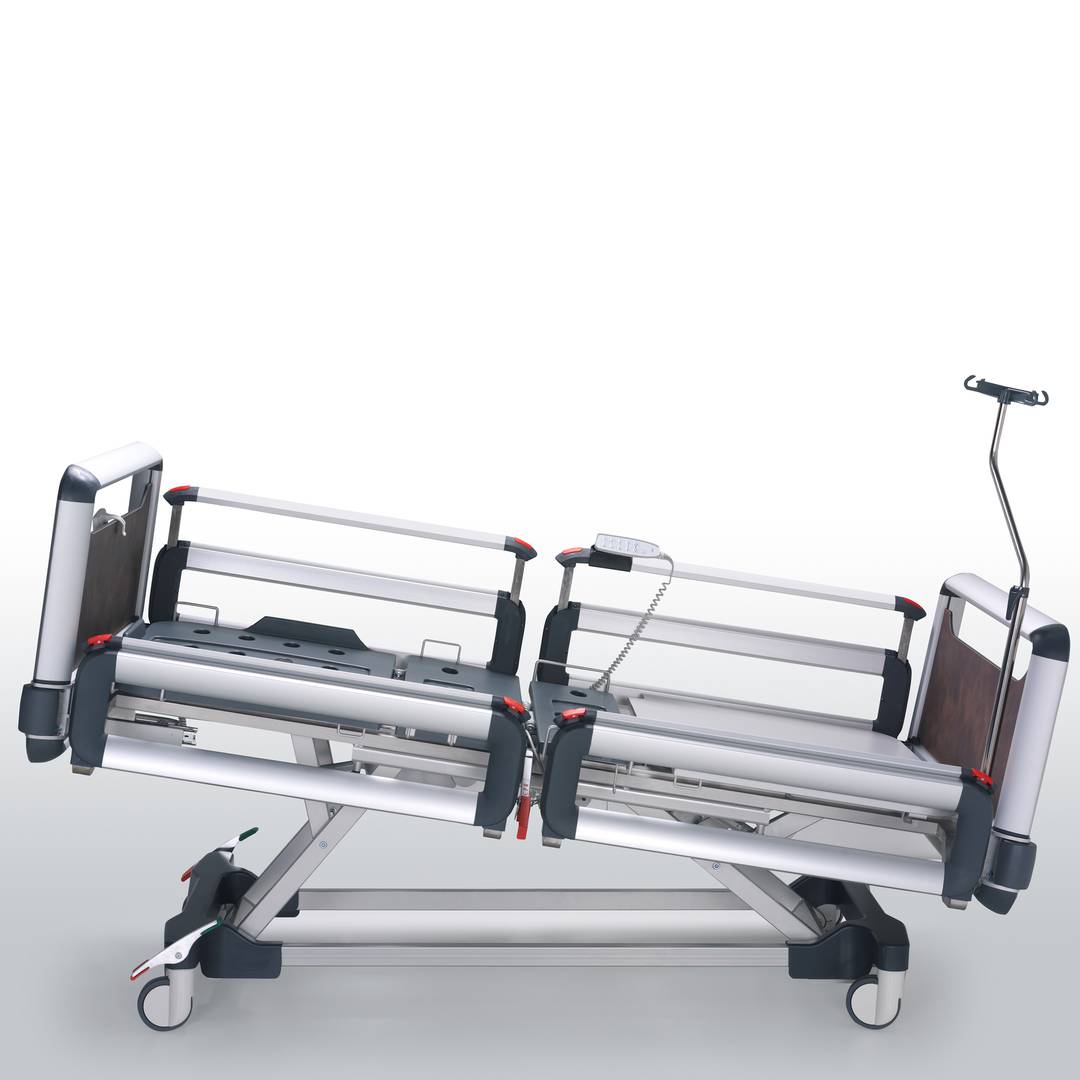 Letto ospedaliero Nitrocare HB 6240 a quattro motori con piano di appoggio in ABS