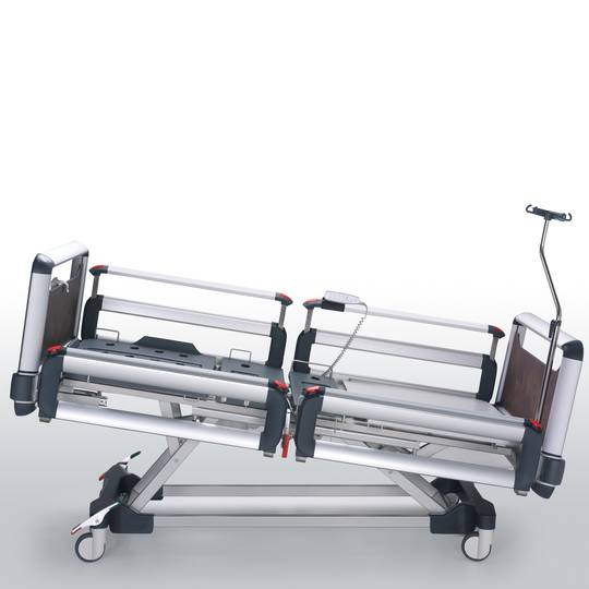Letto ospedaliero Nitrocare HB 6240 a quattro motori con piano di appoggio in ABS
