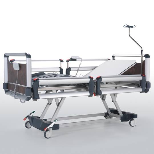 Letto ospedaliero Nitrocare HB 6240 a quattro motori con piano di appoggio in ABS