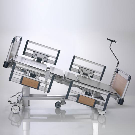 Nitrocare HB 6220 B four-motor hospital bariatric patient bed with HPL lying surface