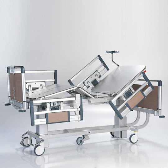 Nitrocare HB 5220 viermotoriges Klinikbett mit HPL-Liegefläche