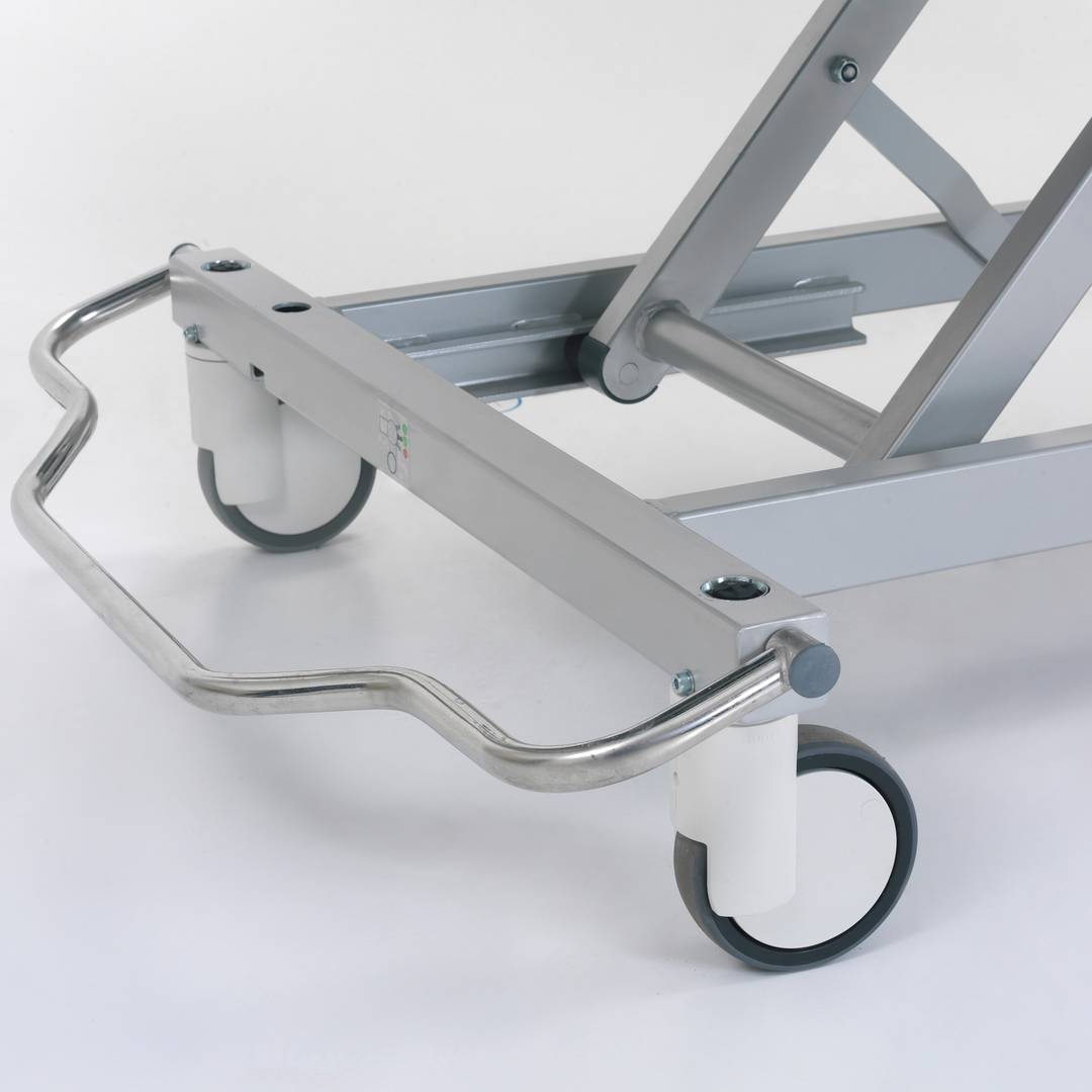 Four motor Nitrocare HB 4230 patient hospital bed with ABS lying surface