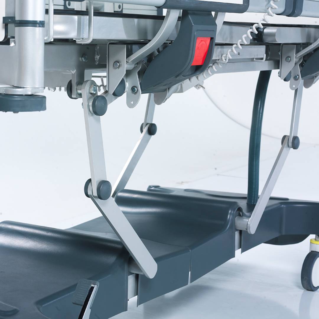 Nitrocare HB 4430P four-motor intensive care pediatric hospital bed with HPL aluminum lying surface
