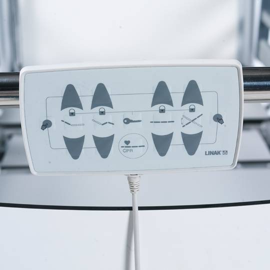 Nitrocare HB 4430P four-motor intensive care pediatric hospital bed with HPL aluminum lying surface