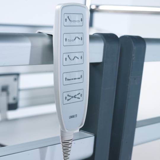 Nitrocare HB 4430P four-motor intensive care pediatric hospital bed with HPL aluminum lying surface