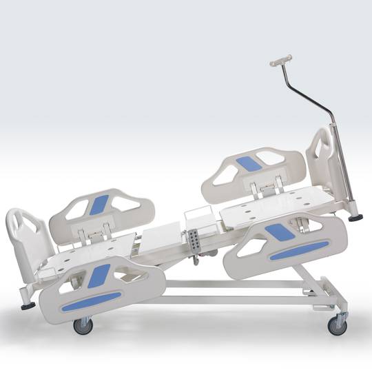 Cama de hospital Nitrocare HB 6460 de quatro motores com superfície de metal