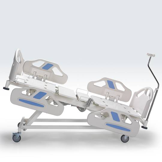 Cama de hospital Nitrocare HB 6460 de quatro motores com superfície de metal