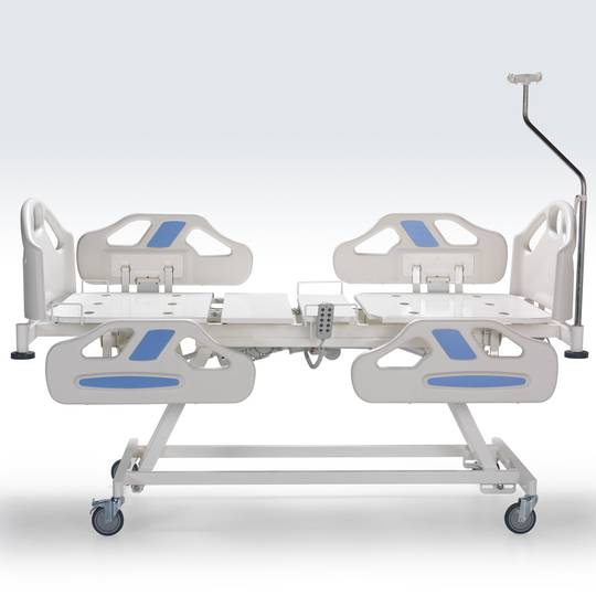 Cama de hospital Nitrocare HB 6460 de quatro motores com superfície de metal