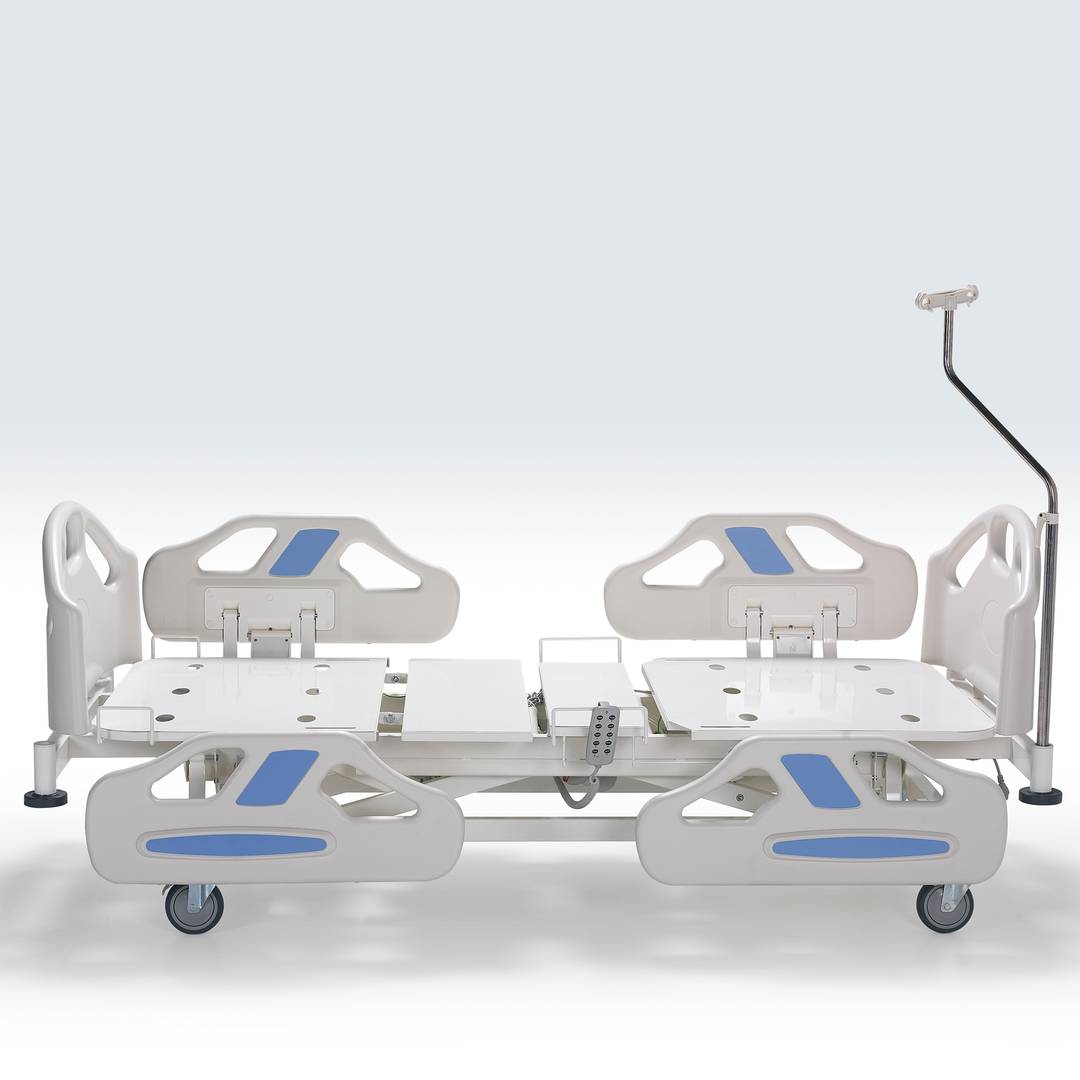 Cama de hospital Nitrocare HB 6460 de quatro motores com superfície de metal