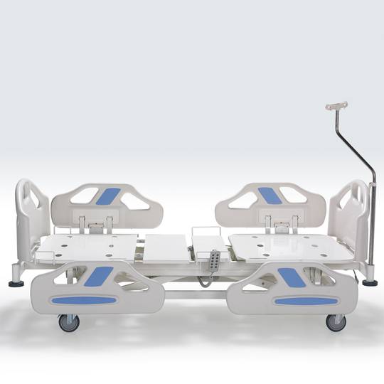 Cama de hospital Nitrocare HB 6460 de quatro motores com superfície de metal