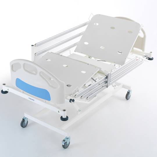 Hospital bed for patient Nitrocare HB 3150 with three motors with metal lying surface
