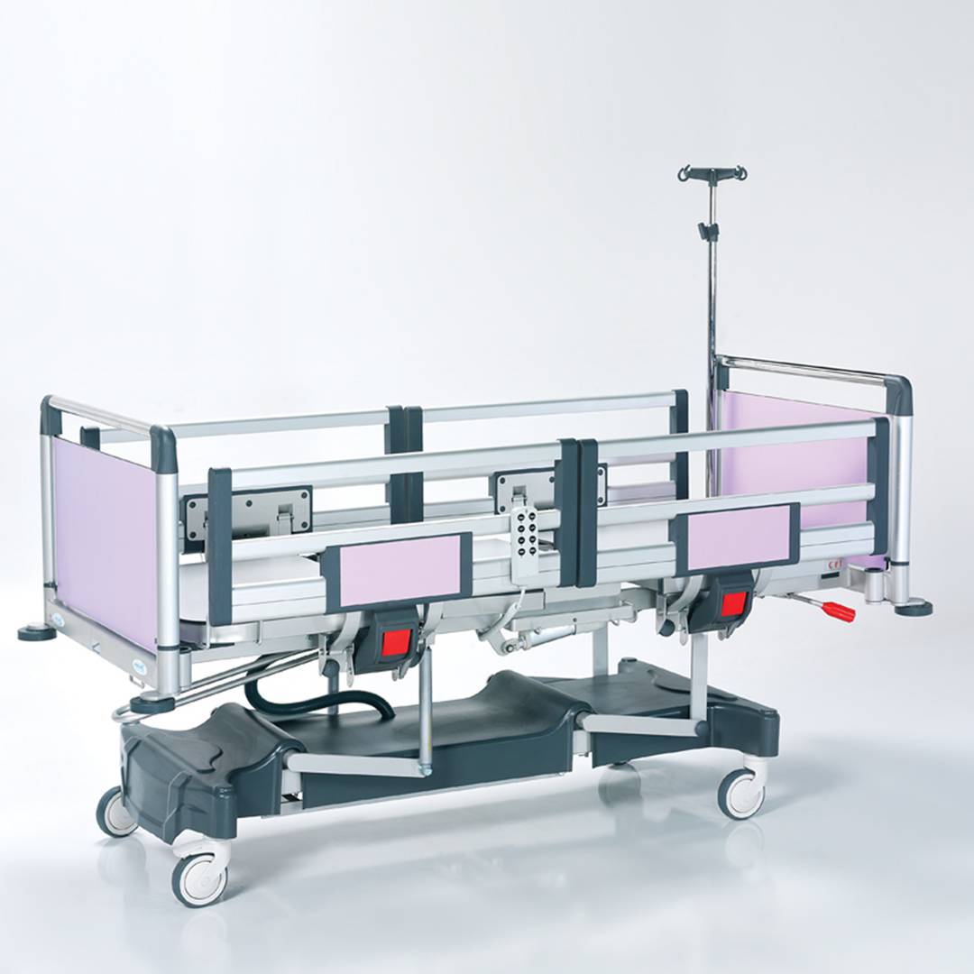 Nitrocare HB 3430P dreimotoriges Kinderklinikbett mit HPL-Aluminium-Liegefläche