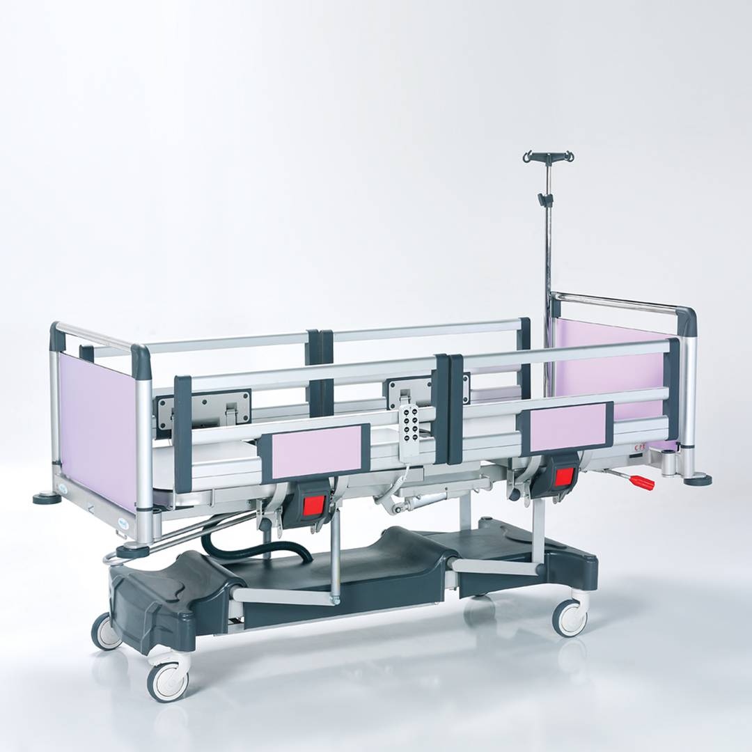 Nitrocare HB 3430P dreimotoriges Kinderklinikbett mit HPL-Aluminium-Liegefläche