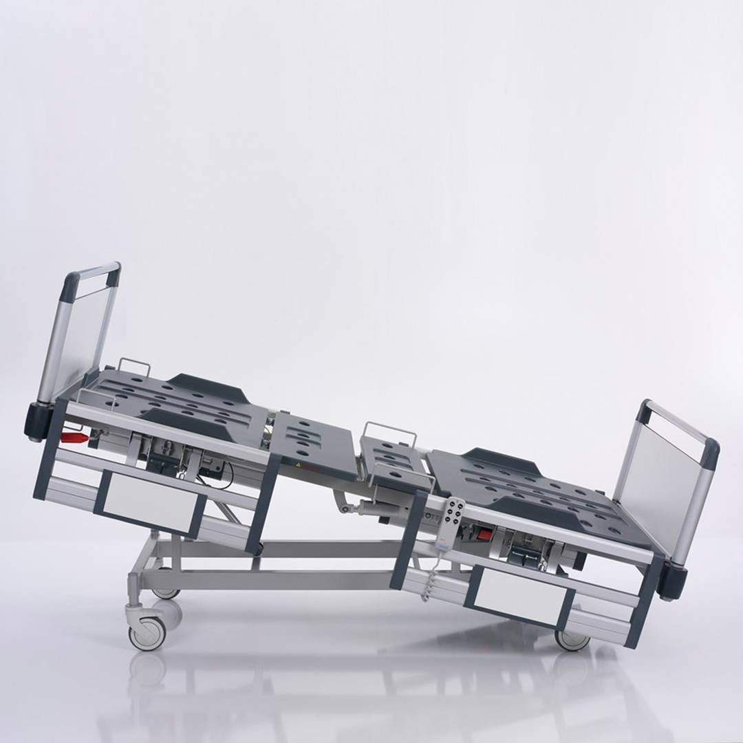 Lit d'hôpital pour patient Nitrocare HB 2110 avec deux moteurs avec plan de couchage en ABS