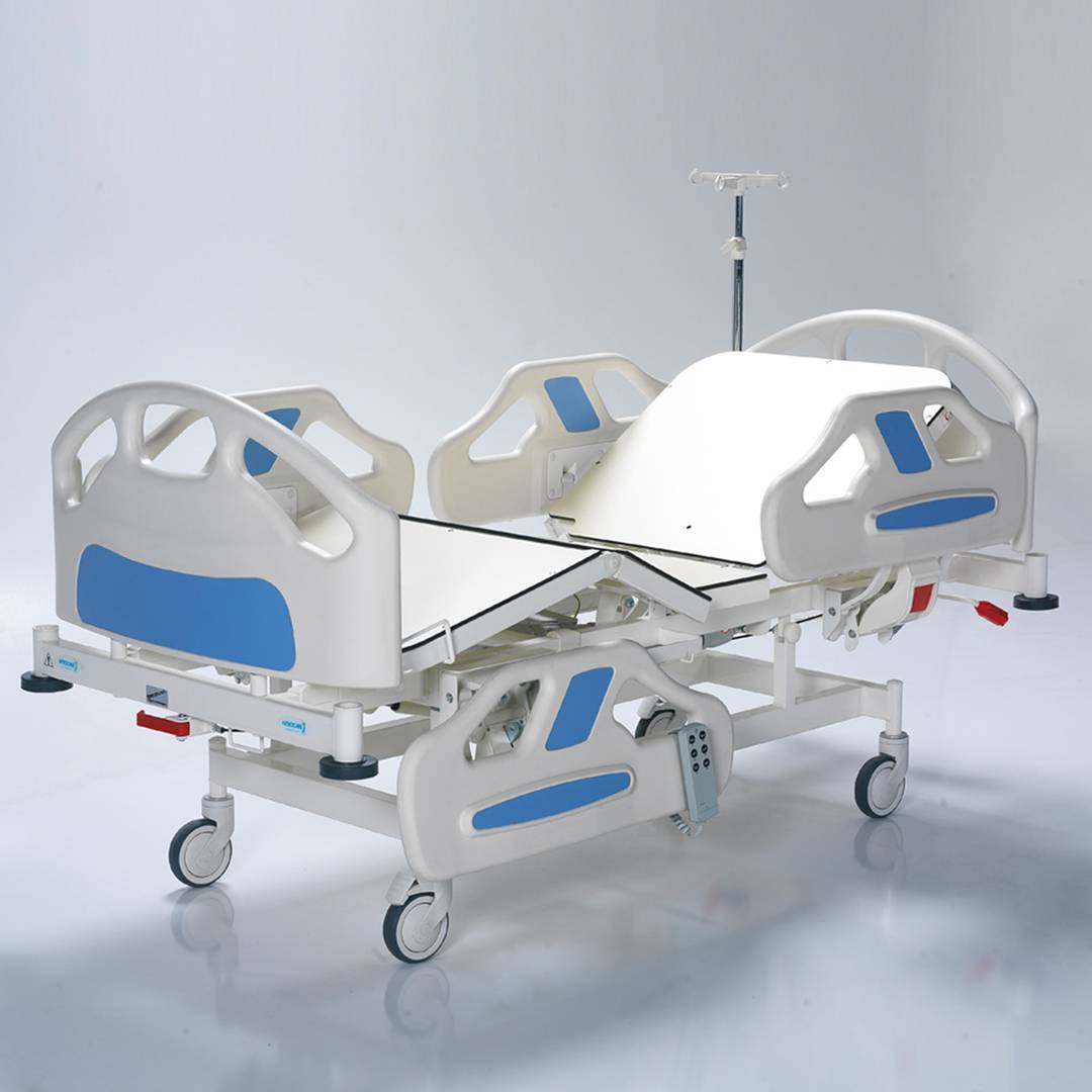 Cama de hospital pediátrica Nitrocare HB 2420P bimotor com superfície de alumínio HPL