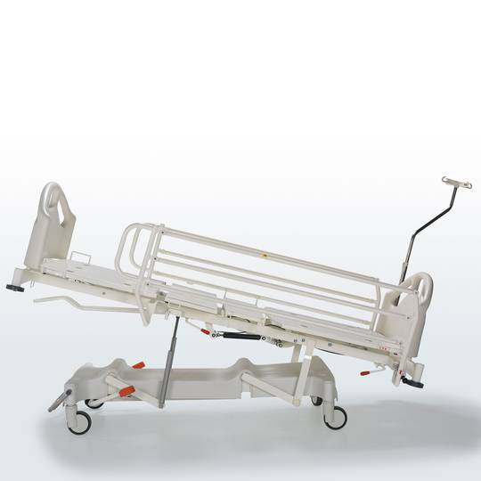 Cama hospitalaria para paciente Nitrocare HB 1310 hidráulica con superficie de acostado metálica