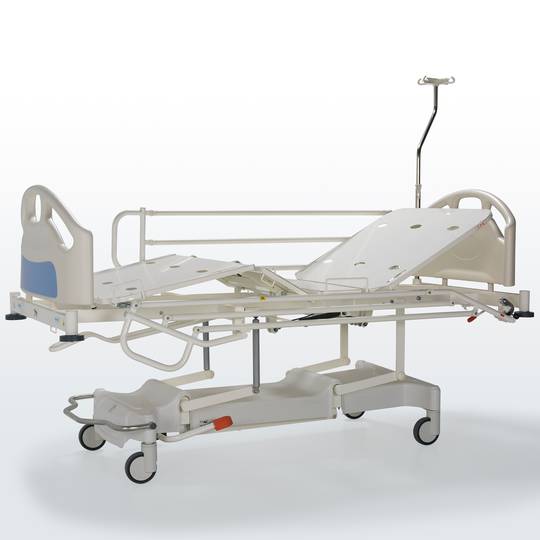 Cama hospitalaria para paciente Nitrocare HB 1310 hidráulica con superficie de acostado metálica