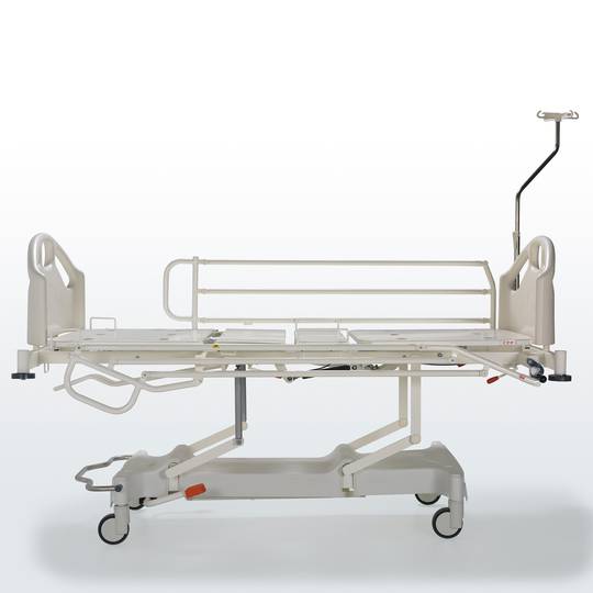 Cama hospitalaria para paciente Nitrocare HB 1310 hidráulica con superficie de acostado metálica