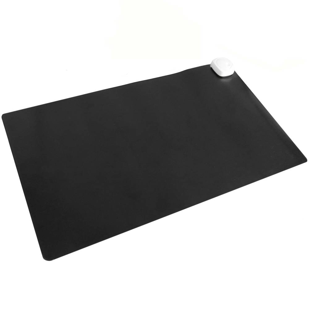 Heated rug and pad desk for desktop floor and foot of 60 x 36 cm 85W black