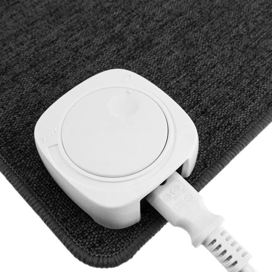 Verwarmd tapijt en pad bureau voor desktop vloer en voet in donkergrijs 80x32cm 77W