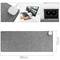 Verwarmd tapijt en pad bureau voor desktop vloer en voet in licht grijs 80x32cm 77W