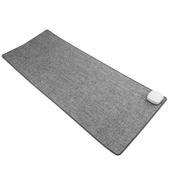 Heated rug and pad desk for desktop floor and foot of 60 x 36 cm 85W brown  - Cablematic