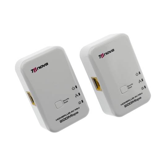 PowerLine homeplug PLC 200Mbps kit de 2 enchufes compactos