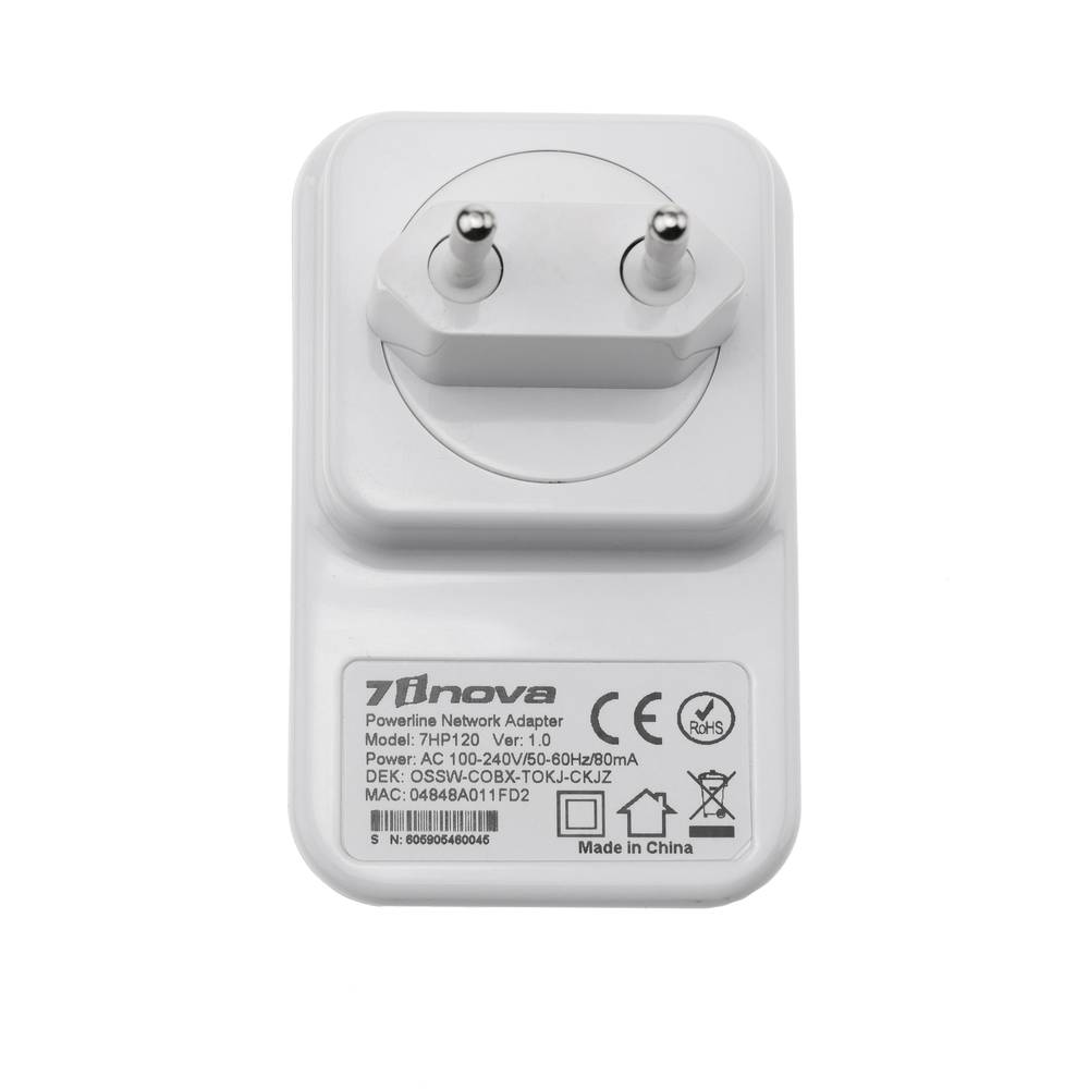 PowerLine homeplug PLC 200Mbps kit de 2 enchufes compactos