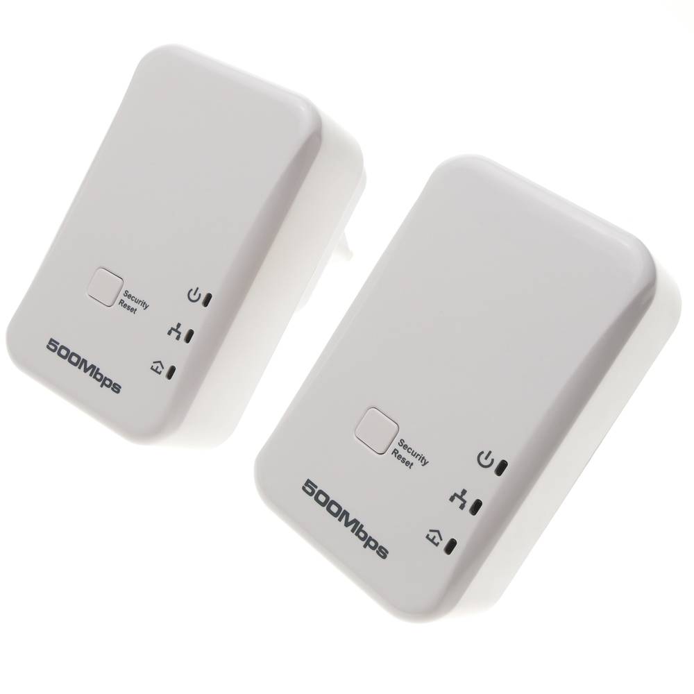 PowerLine HomePlug PLC 500Mbps Networks Adapter Kit 2 enchufes ethernet