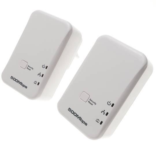 PowerLine HomePlug PLC 500Mbps Networks Adapter Kit 2 enchufes ethernet