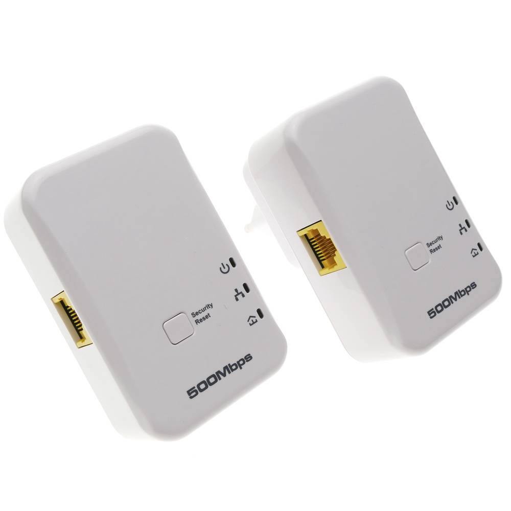 PowerLine HomePlug PLC 500Mbps Networks Adapter Kit 2 enchufes ethernet