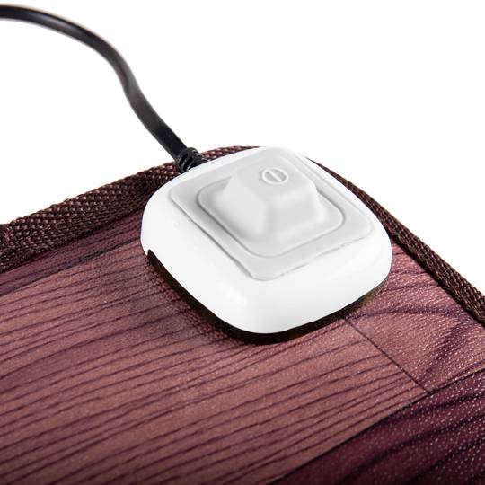 Tapis chauffant moquette thermique pour sol et pieds 55 x 49 cm 100W couleur chêne