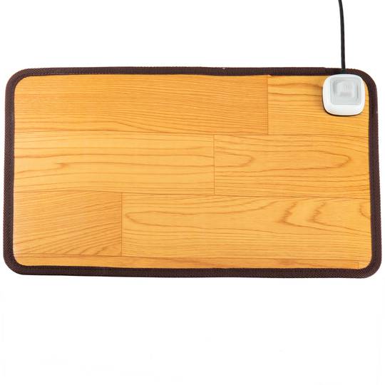 Esteira térmica tapete com aquecimento para solo e os pés 49 x 30 cm 60W cor de faia