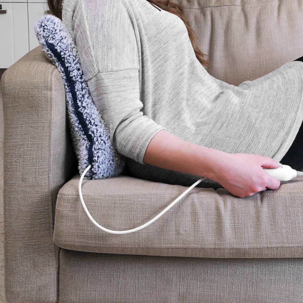 Almofada térmica com furos para os pés e temperatura ajustável 24W cinza 38x38cm