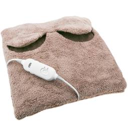 Coixí tèrmic elèctrica amb forats pels peus i temperatura regulable 24W marró 38x38cm