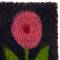 Felpudo rectangular de coco natural modelo flores 60x40cm