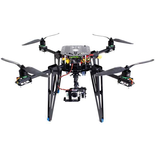 Gimbal compatible DJI Phantom per a càmera GoPro Hero 3 color negre