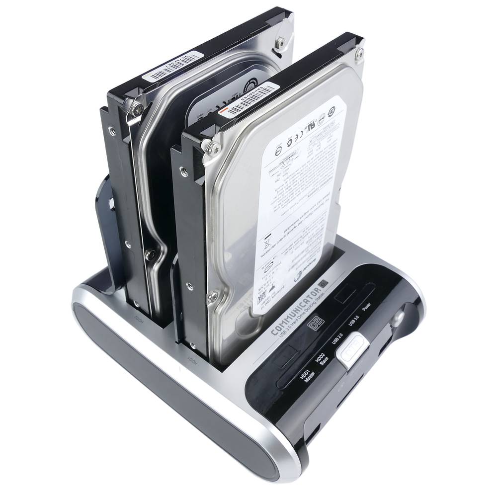 Docking Station SATA Communicator D3 with USB 3.0 hard drive and SD card reader