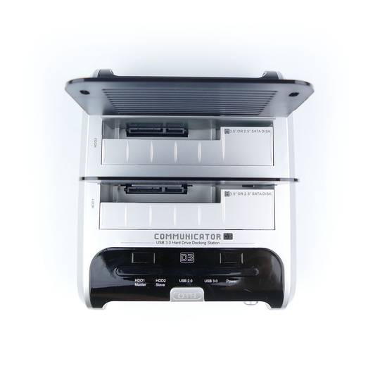 Docking Station SATA Communicator D3 with USB 3.0 hard drive and SD card reader