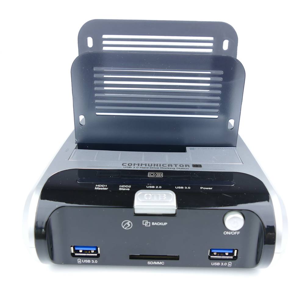 Docking Station SATA Communicator D3 with USB 3.0 hard drive and SD card reader
