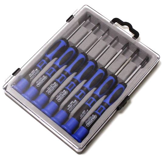 Jogo 7 chave de fenda Planos Phillips Torx de precisão