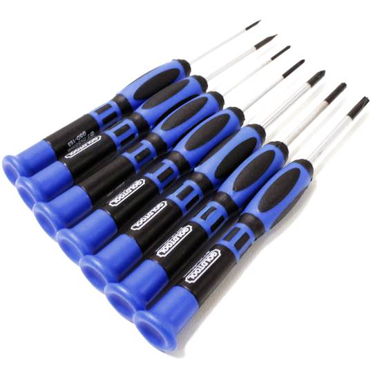 Jogo 7 chave de fenda Planos Phillips Torx de precisão
